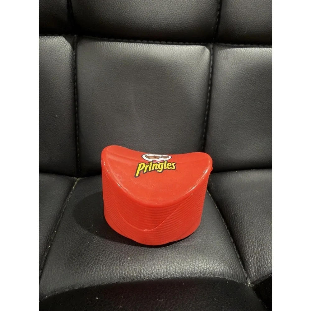 Red Pringles Chip Holder Lunch Box Travel Container See Pictures